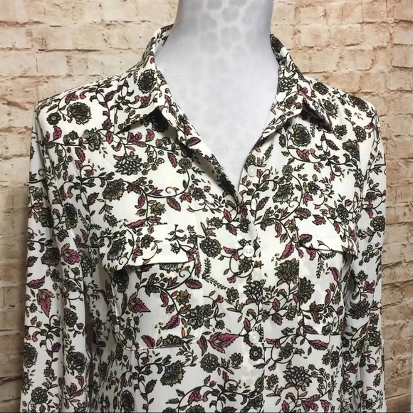 NWT LOFT Portofino Style Floral Blouse - Picture 3 of 8